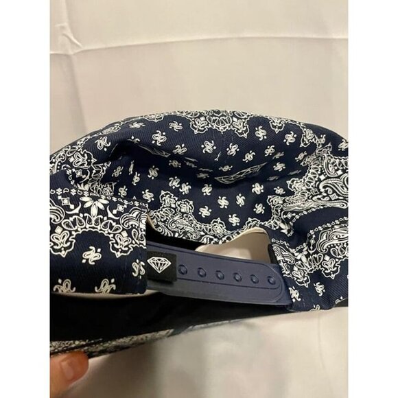 Diamond Supply Co Navy Blue Paisley Streetwear Adjustable Cap Hat NEW! - Picture 2 of 3